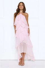 Robe longue dos nu Dreamlight Affair rose
