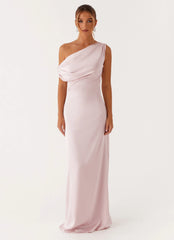 Robe longue en satin Heart Of Glass - Rose
