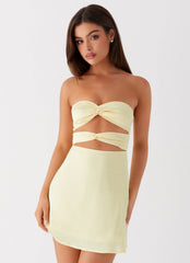 Mini-robe Tianna - Jaune