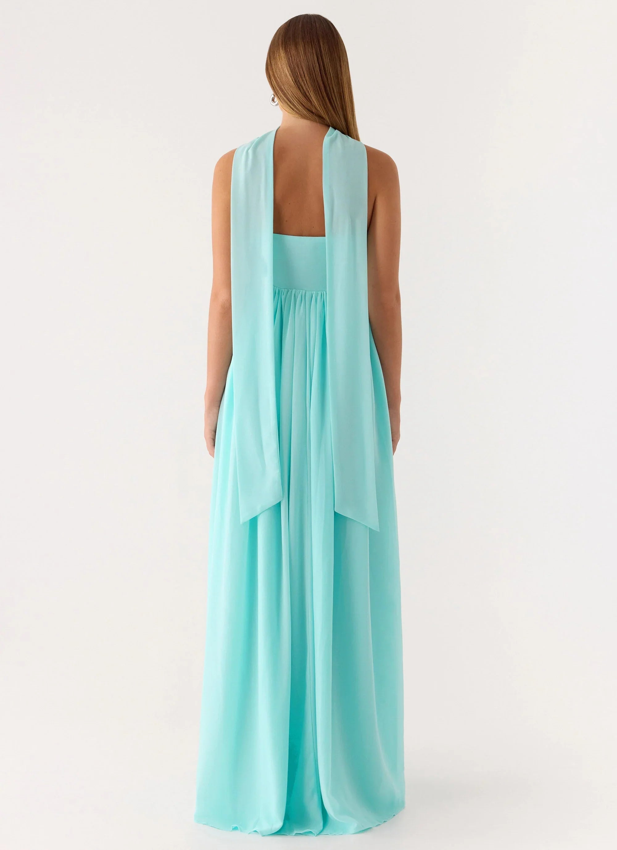 Robe longue Celestino Scarf - Aqua