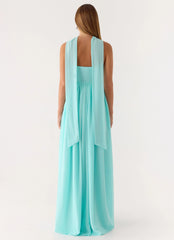 Robe longue Celestino Scarf - Aqua