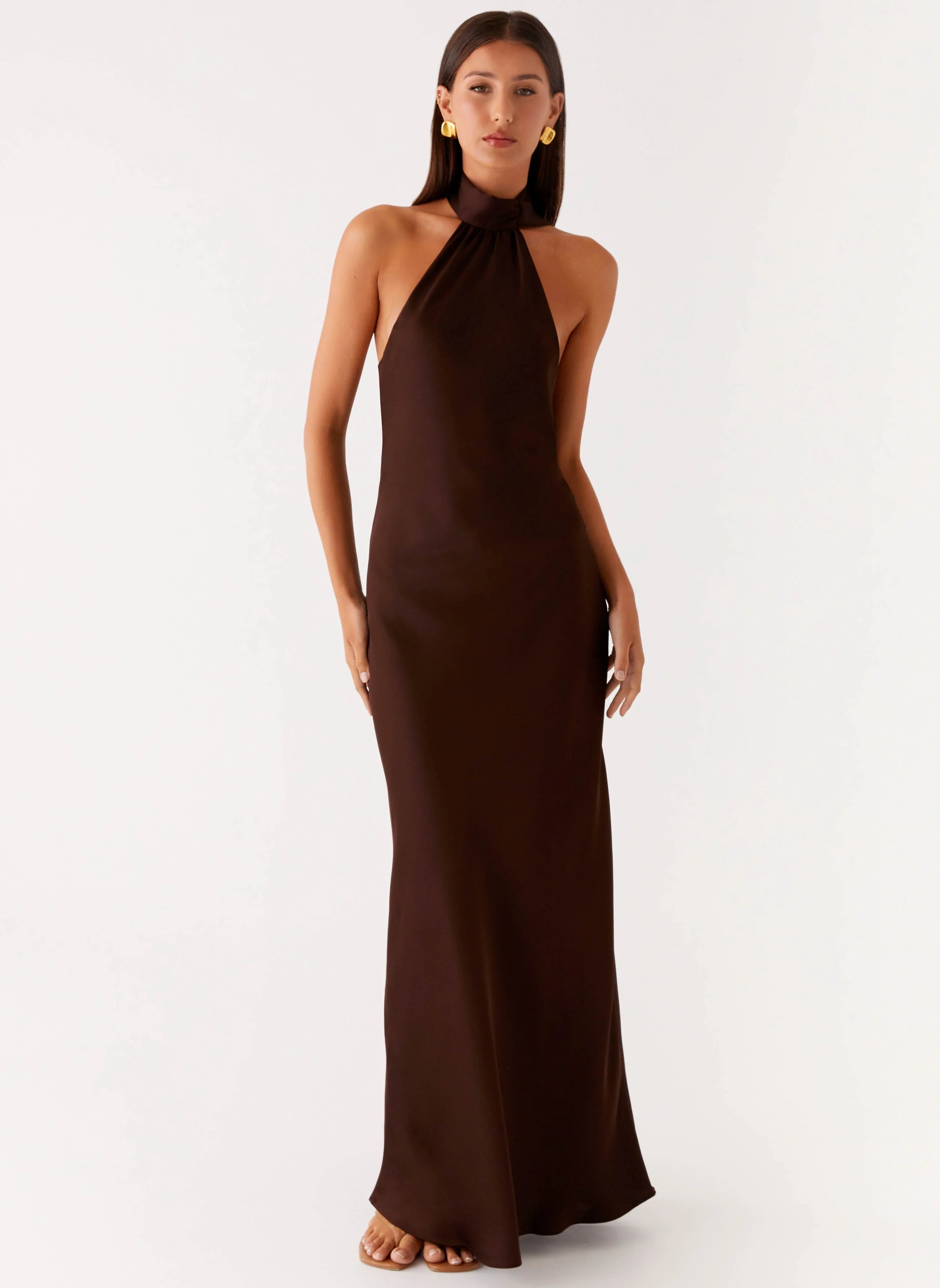 Robe longue Keena Scarf - Chocolat