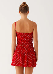 Mini-robe Cynlee - Rouge à pois