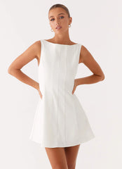 Robe courte Emelie - Blanc