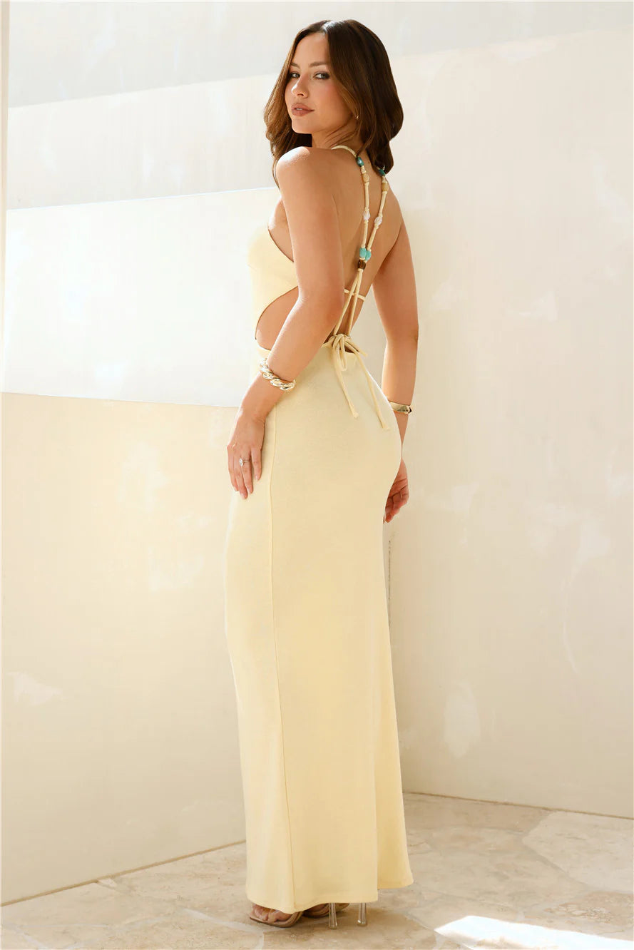 Robe longue Tropiluxe jaune
