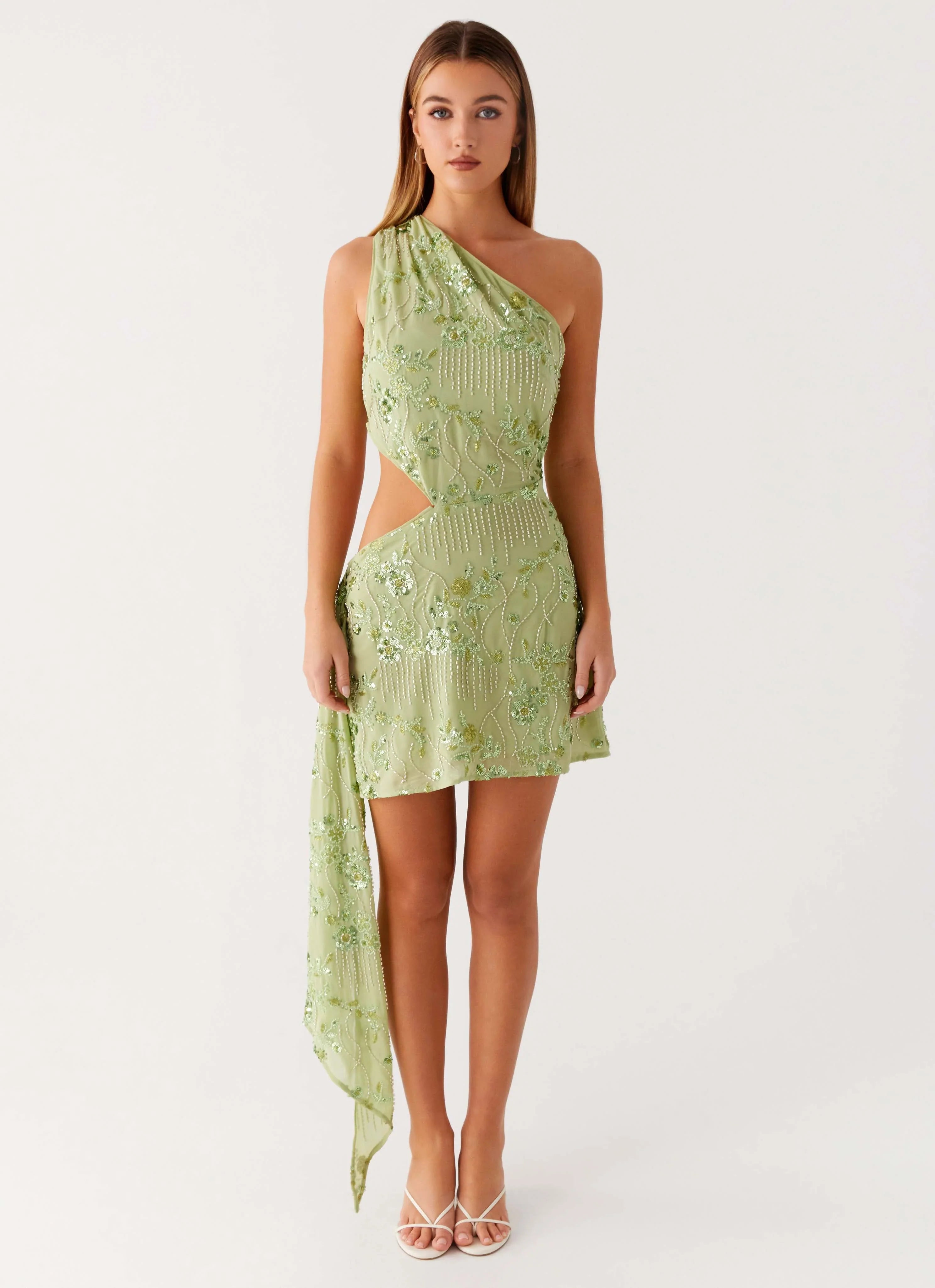 Mini-robe perlée Juelz - Citron vert