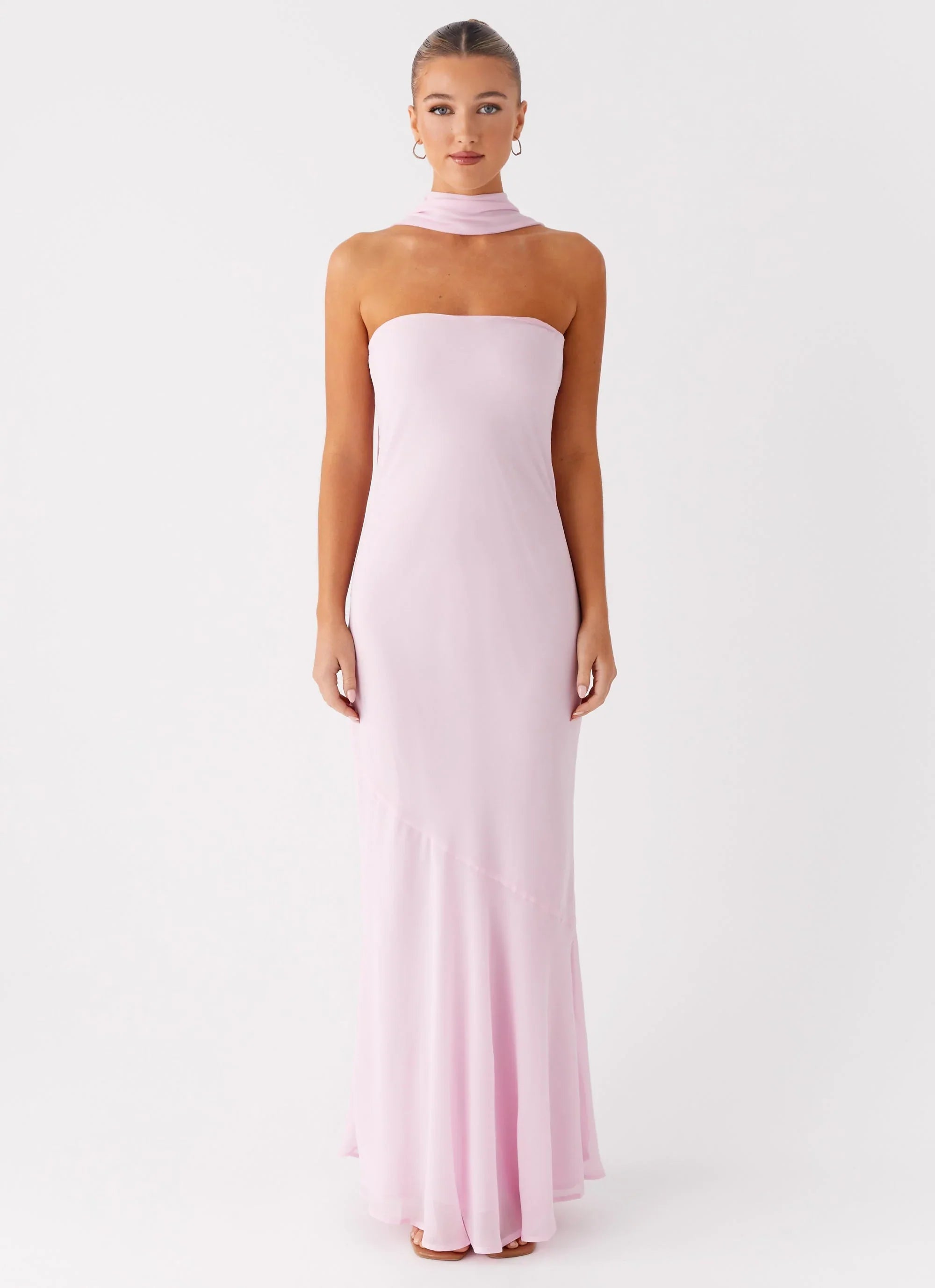 Robe longue sous la pagode – Rose