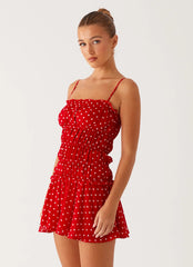 Mini-robe Cynlee - Rouge à pois