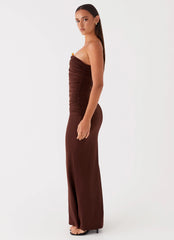Robe longue Rudy – Marron