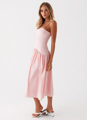 Robe midi Yvette Corset - Rose