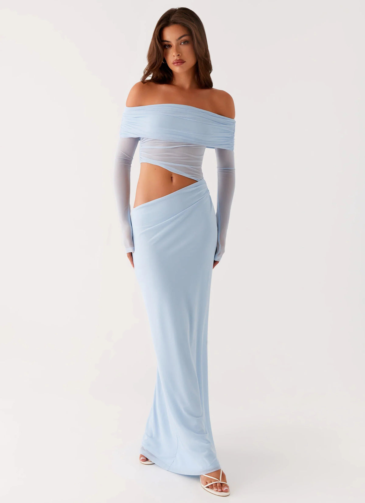 Robe longue Emery - Bleu
