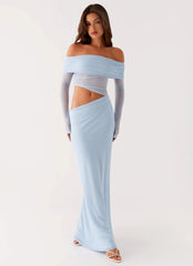 Robe longue Emery - Bleu