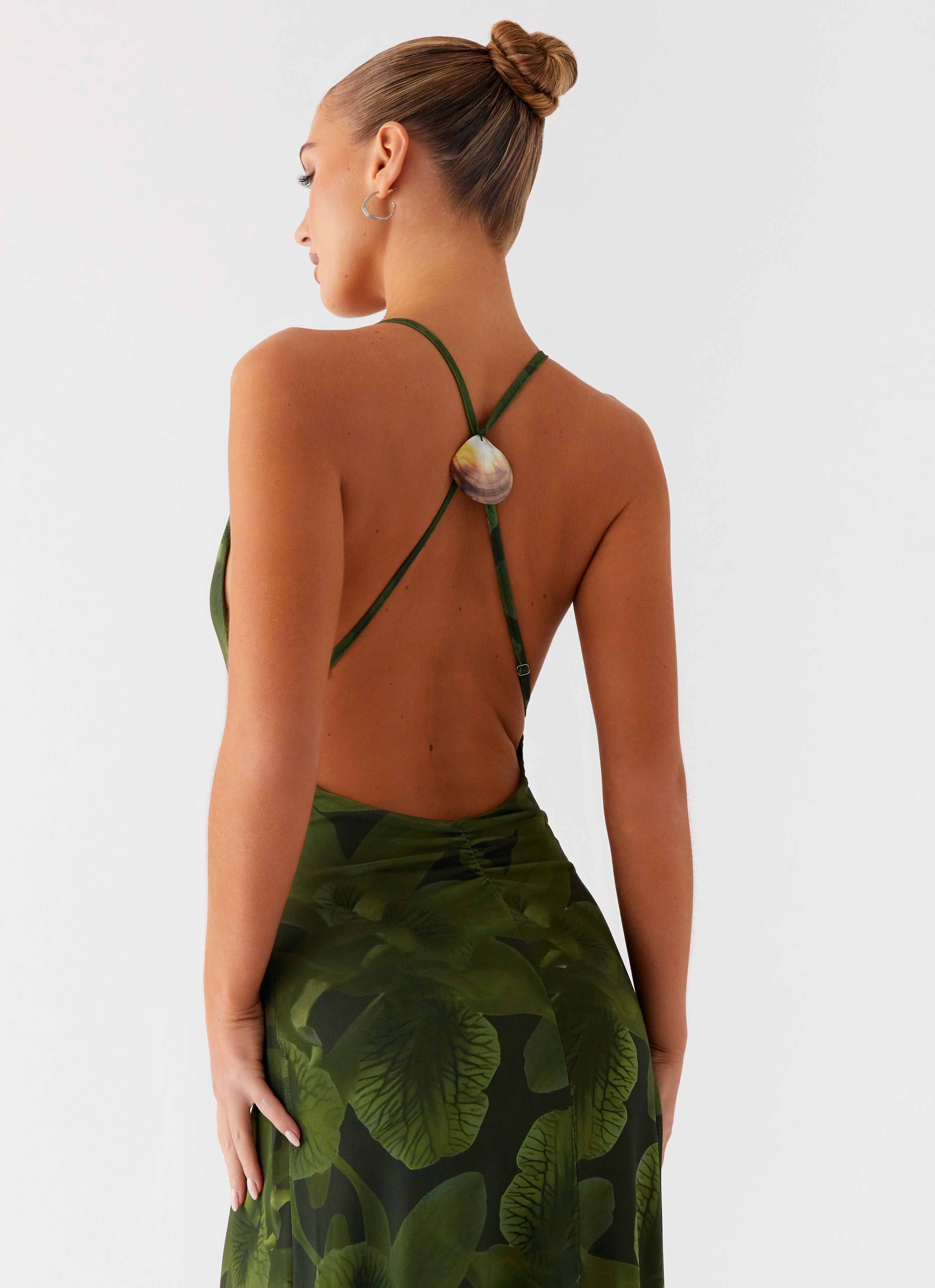 Robe longue Dahliana - Imprimé floral tropical