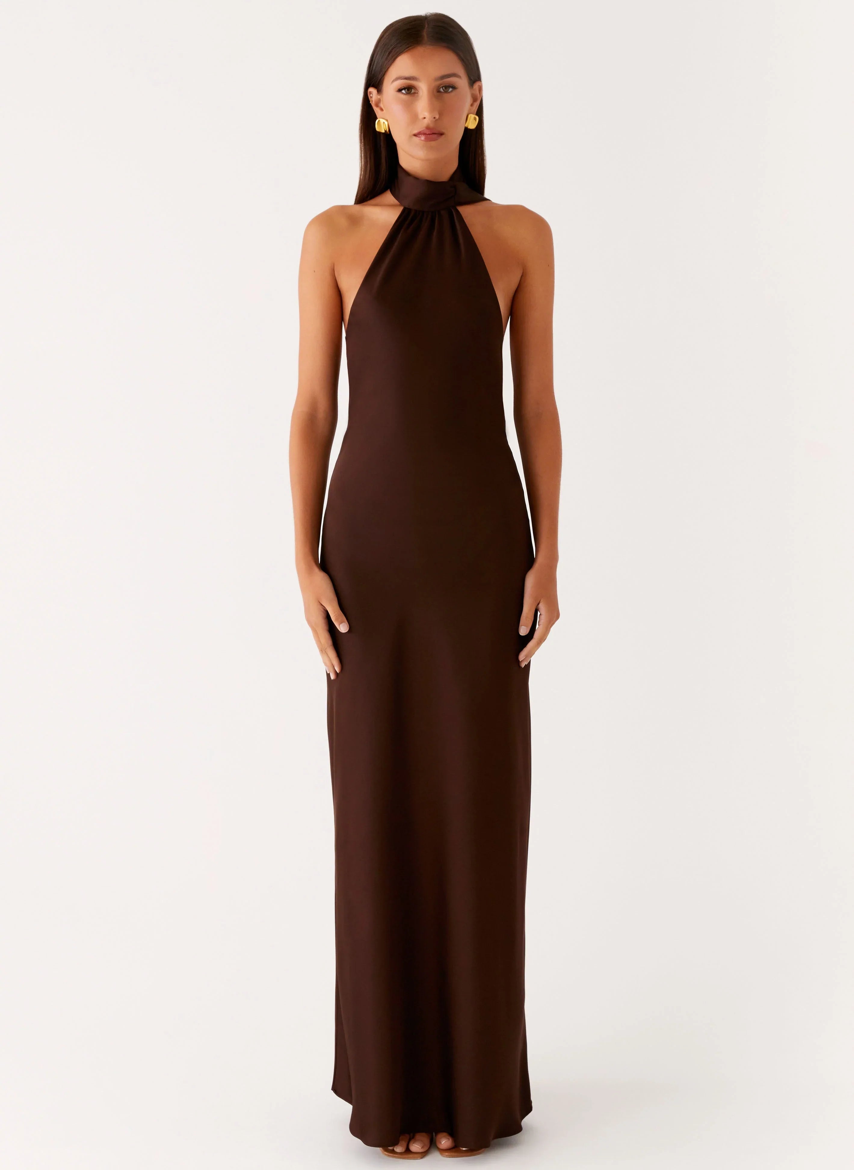 Robe longue Keena Scarf - Chocolat