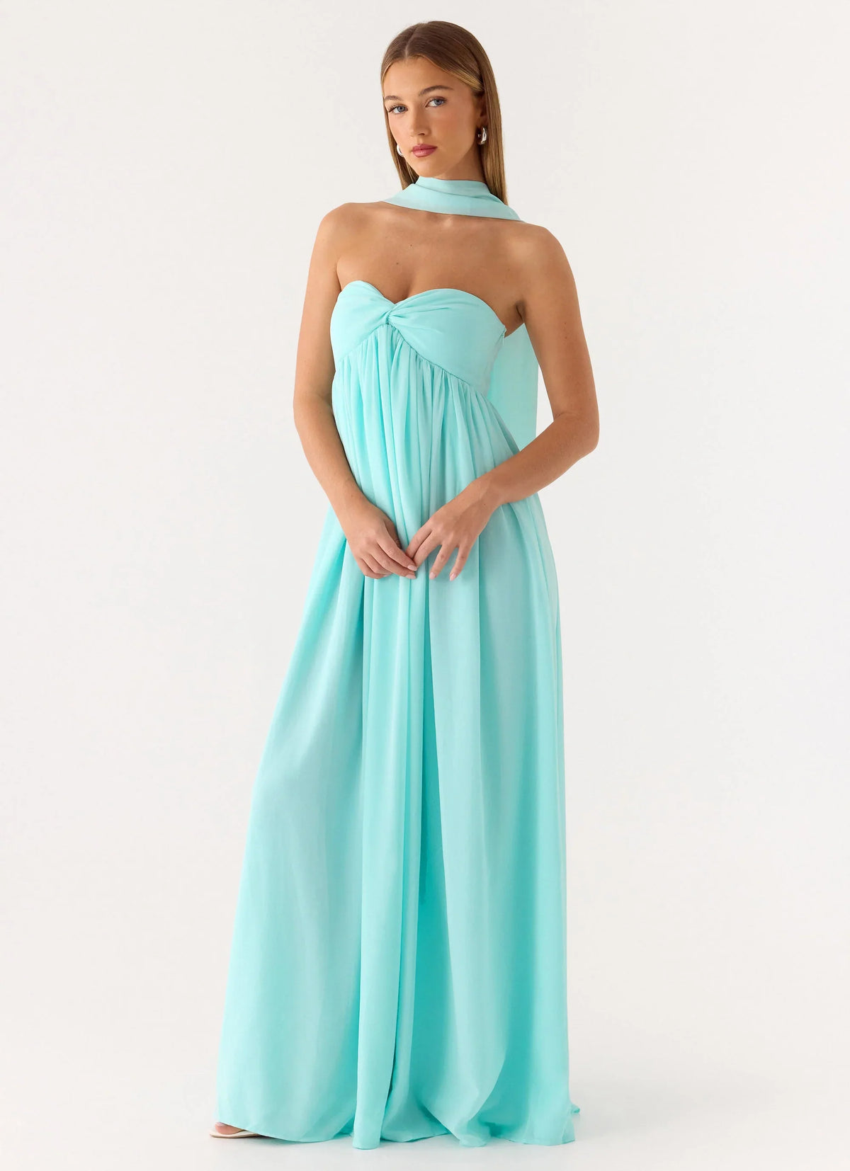 Robe longue Celestino Scarf - Aqua
