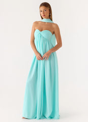 Robe longue Celestino Scarf - Aqua