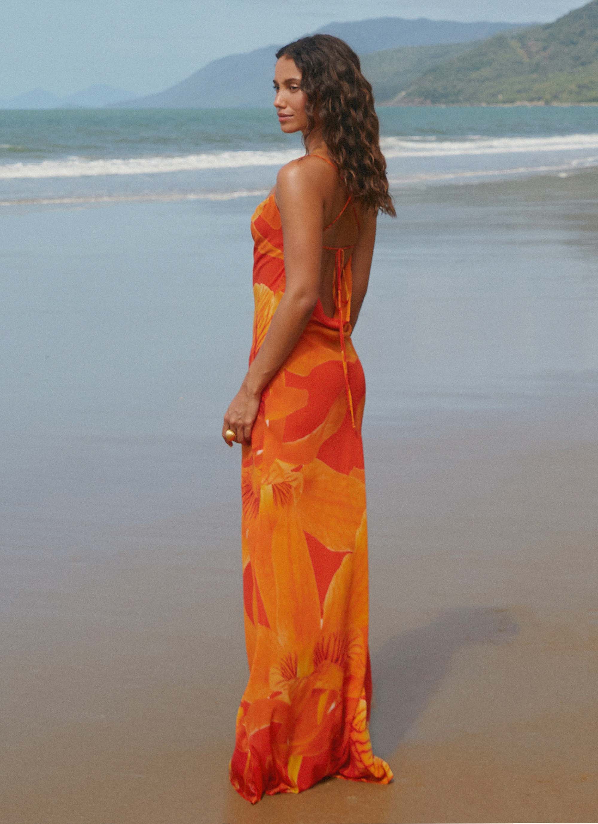 Robe longue d'après-midi – Orange Sérénité