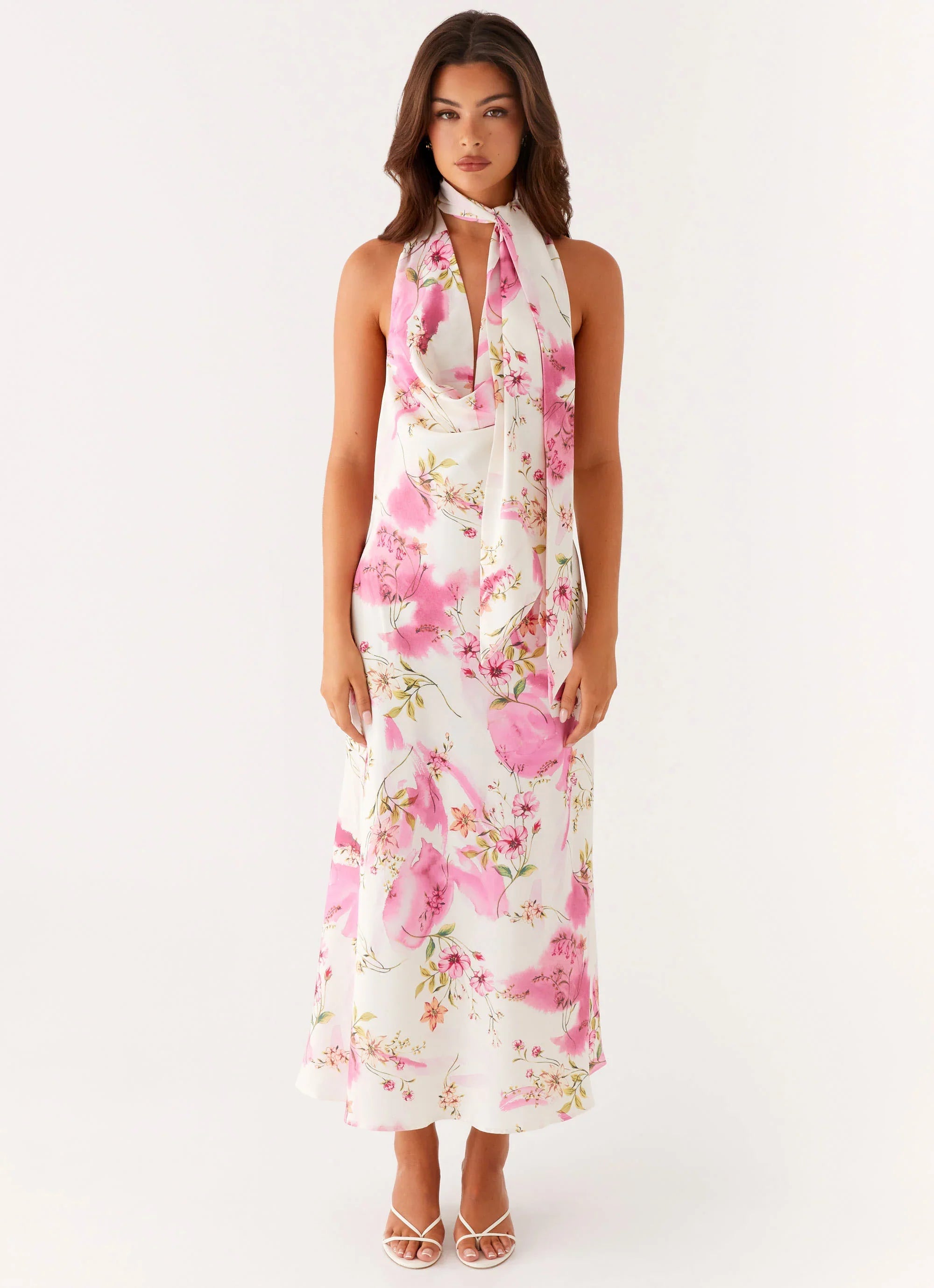 Robe midi Jensen - Imprimé floral ivoire