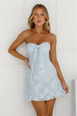 Robe Courte Sans Bretelles Delightful Dreams Bleue