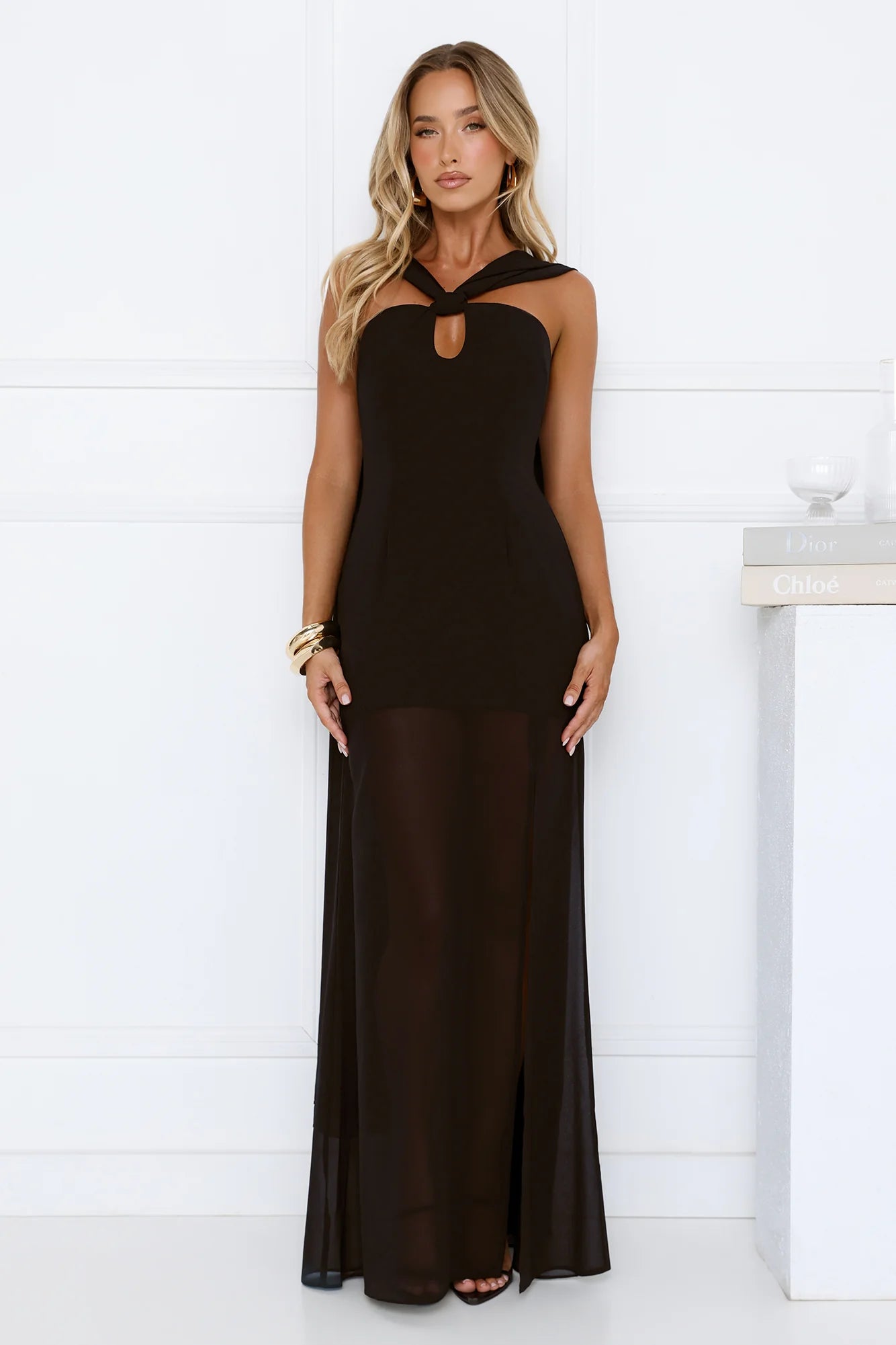 Robe longue "Dressed To Perfection" noire