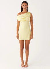 Robe Courte en Satin Heart Of Glass - Jaune