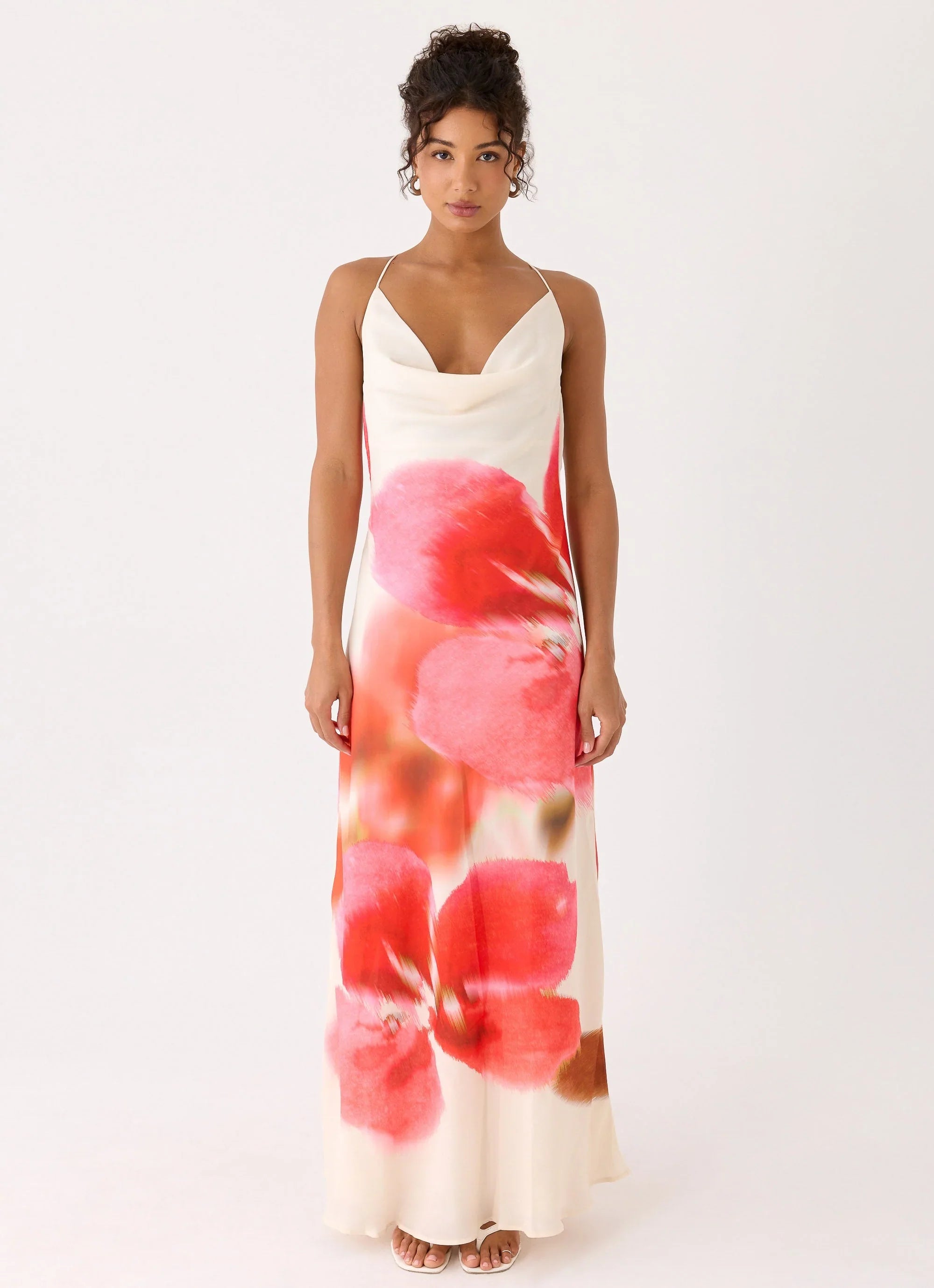 Robe longue Samya Cowl – Rose Porcelaine