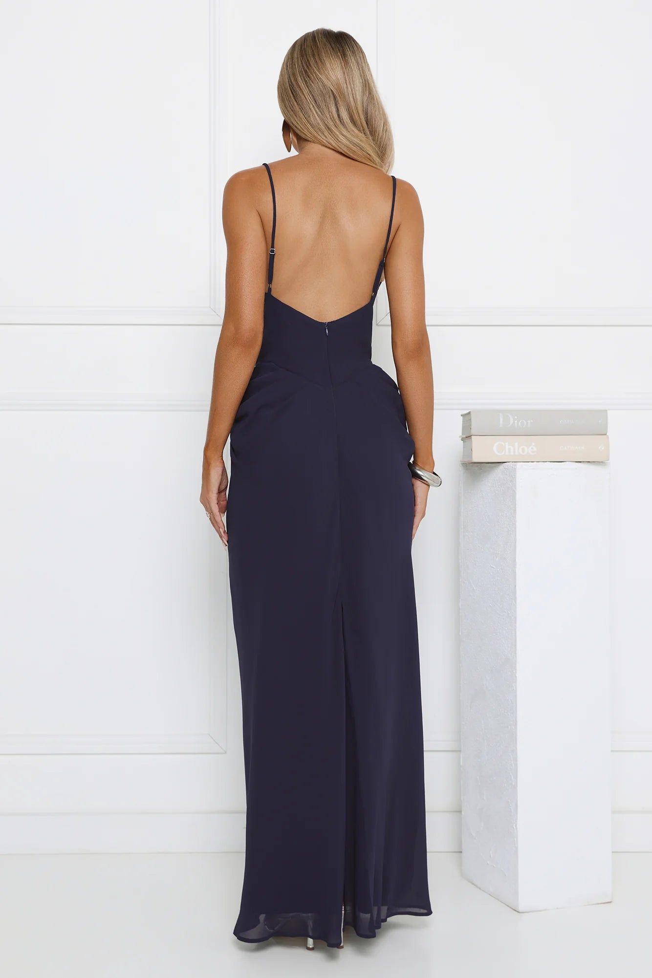 Robe longue Invest In Yourself Bleu marine