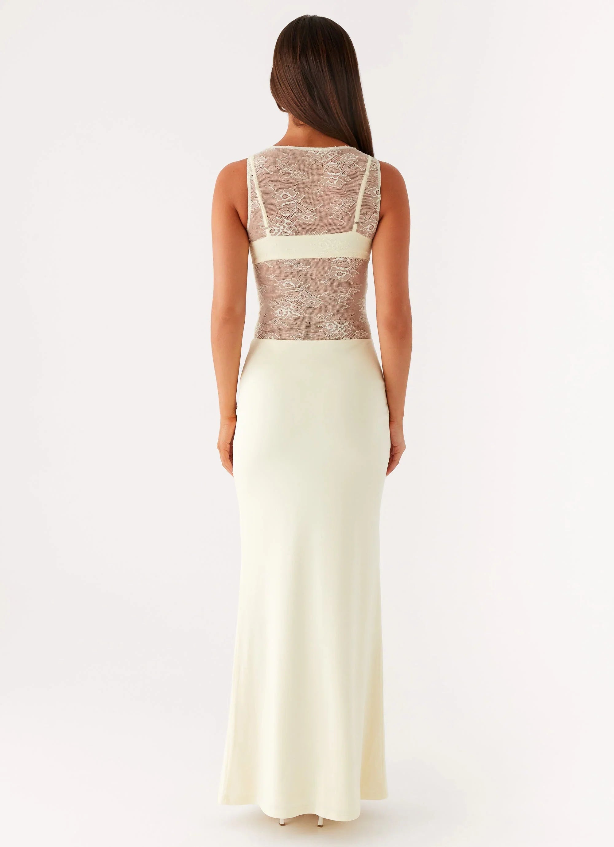 Robe longue Impériale - Jaune