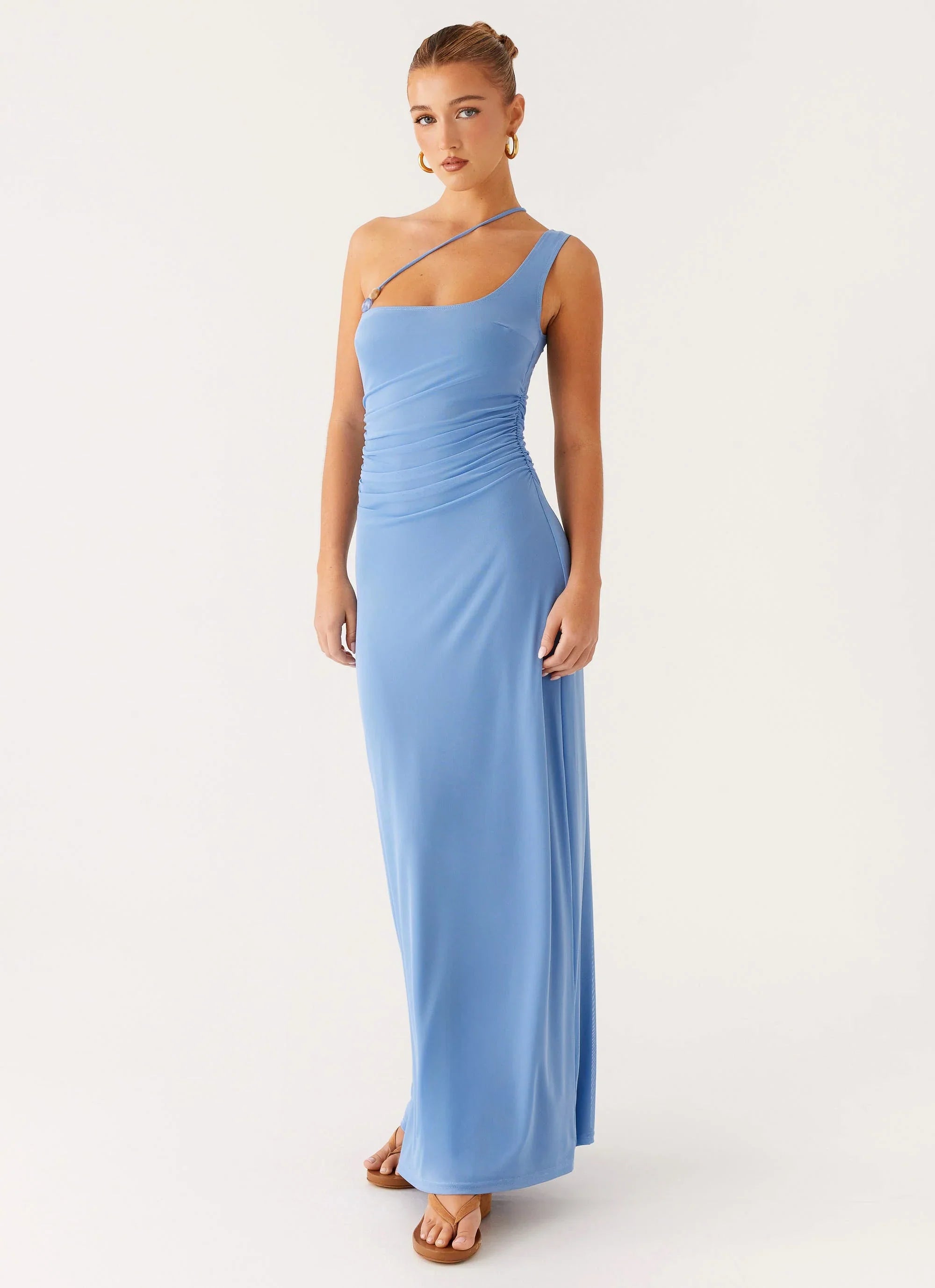 Robe longue Larisa - Bleu bleuet