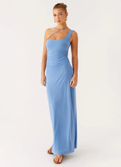 Robe longue Larisa - Bleu bleuet