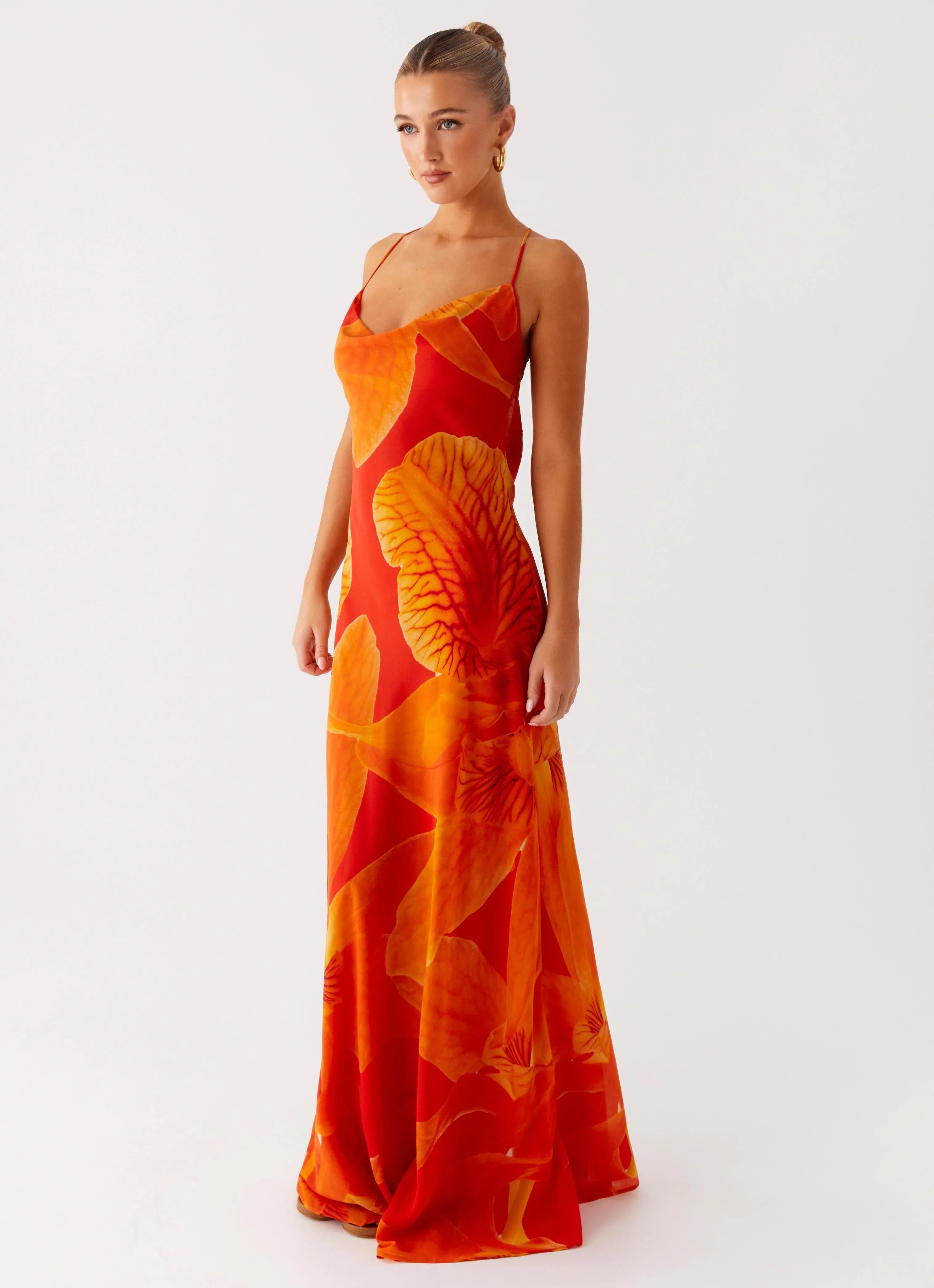 Robe longue d'après-midi – Orange Sérénité