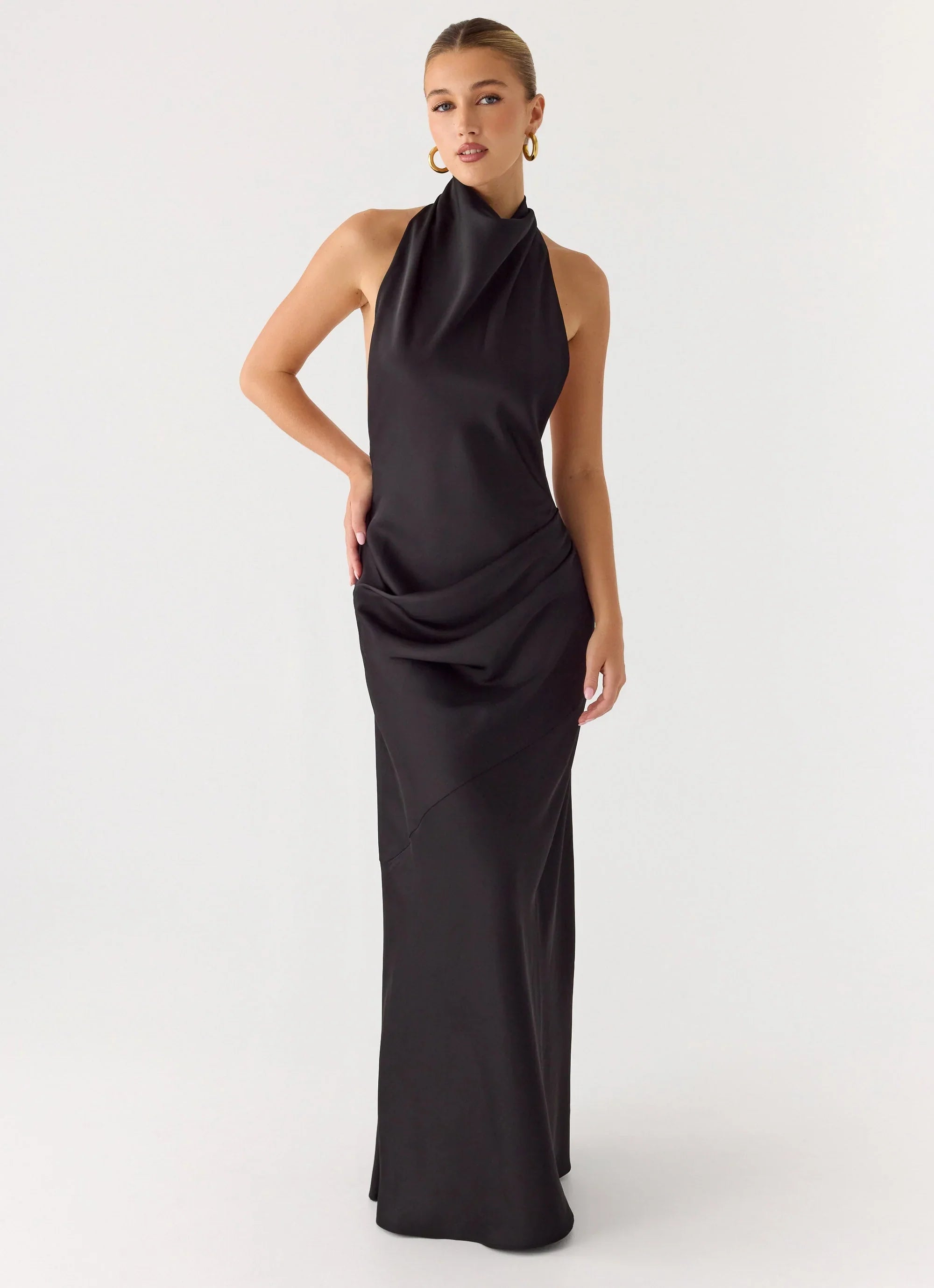 Robe longue dos-nu Back To Life - Noir