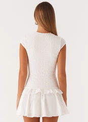 Mini-robe Romantique Incurable - Blanc