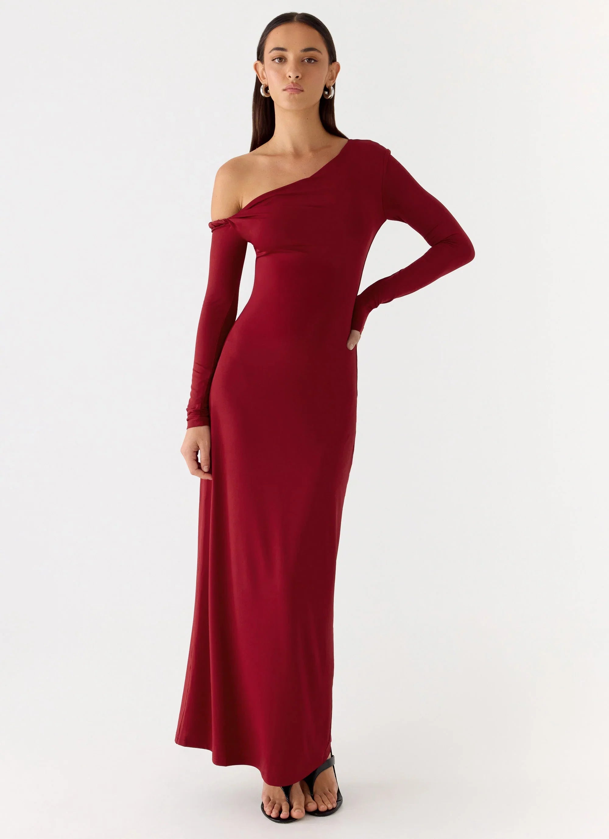 Robe longue Jordana Twist - Merlot