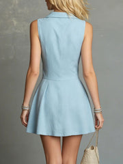 Women's Solid-color Elegant & Casual Sleeveless A-line Dress