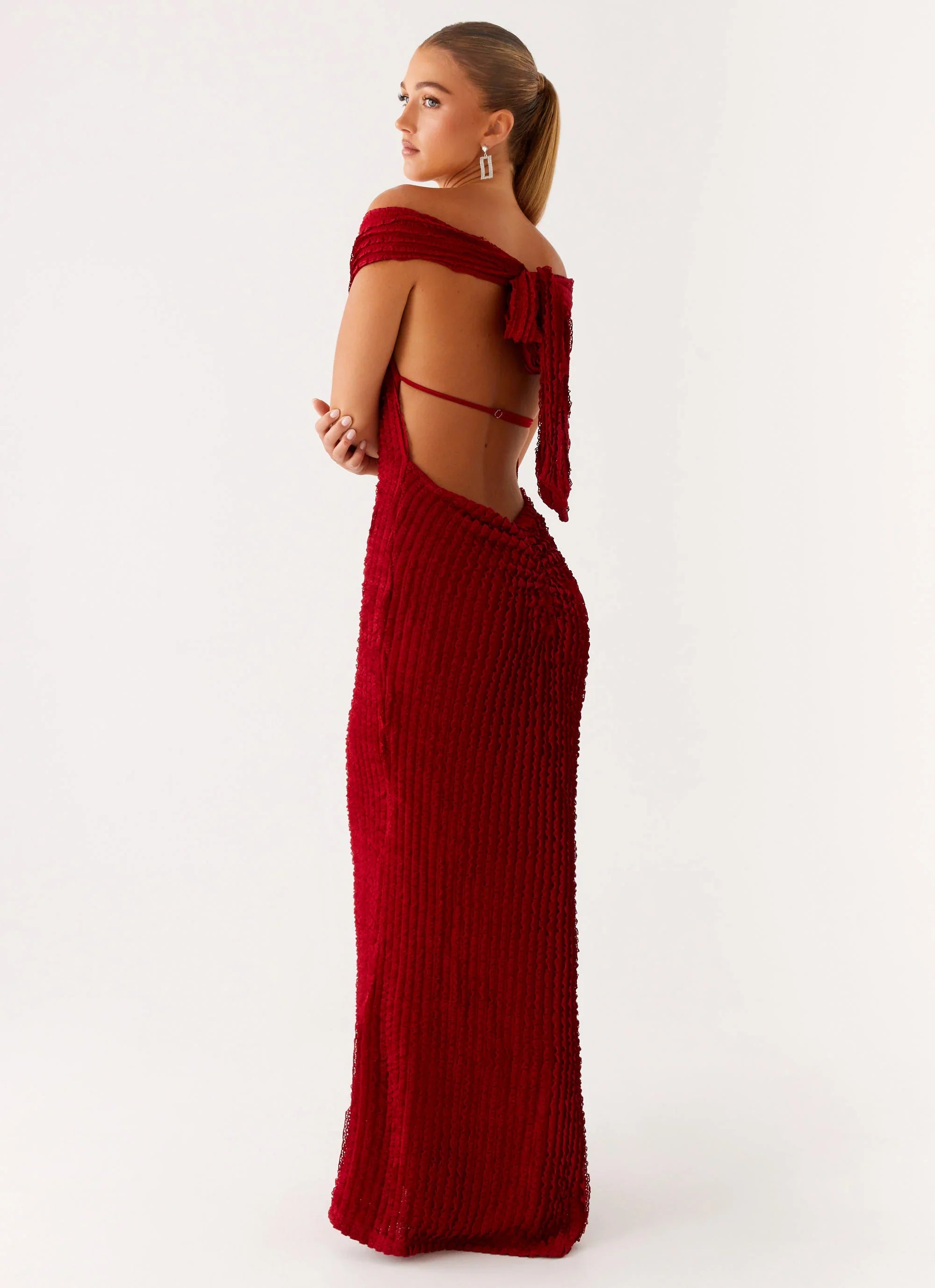 Robe longue Chantelle - Rouge
