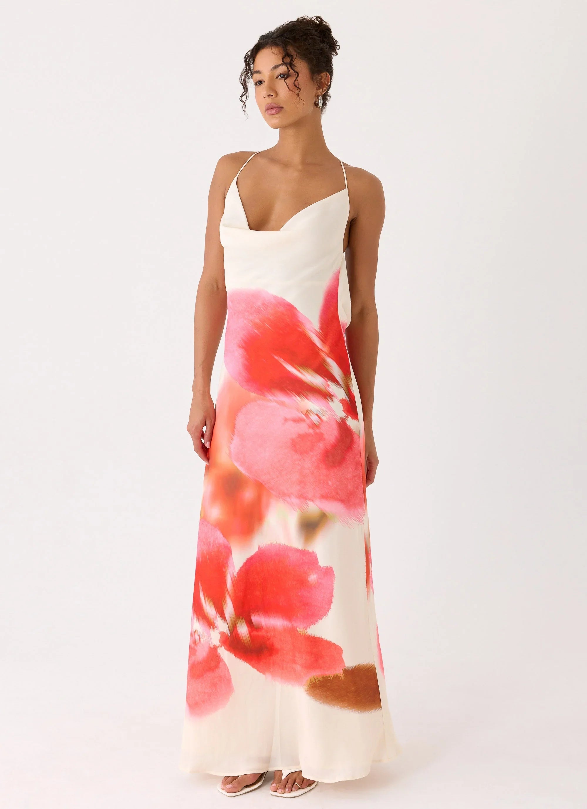 Robe longue Samya Cowl – Rose Porcelaine