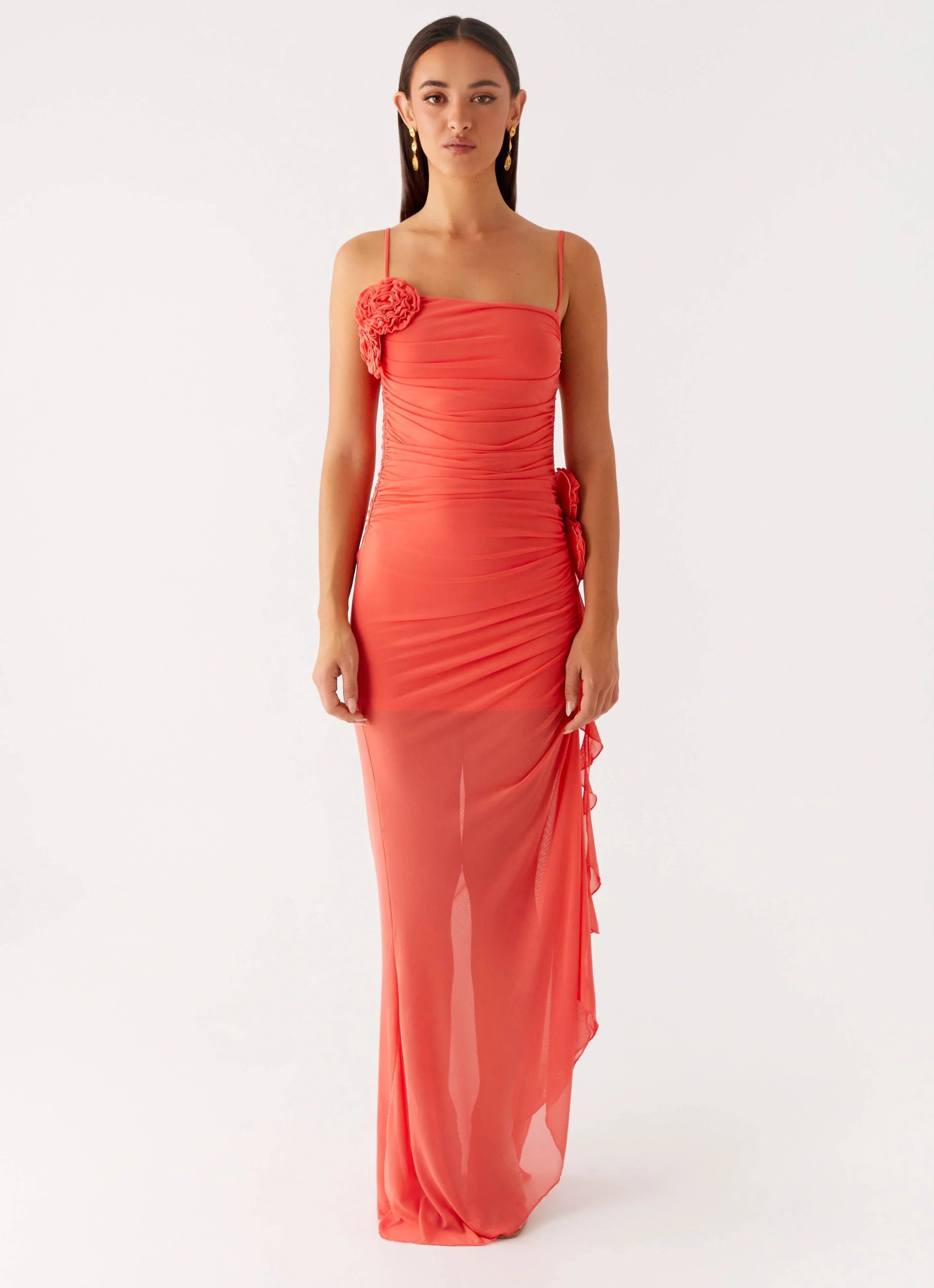 Robe longue Louana – Corail