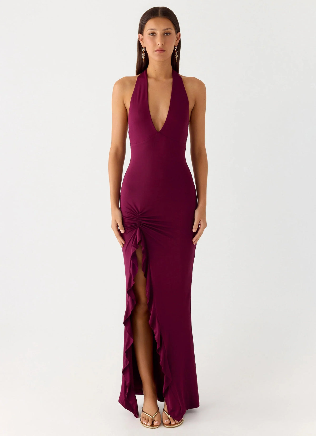 Robe longue Charmed By You - Prune