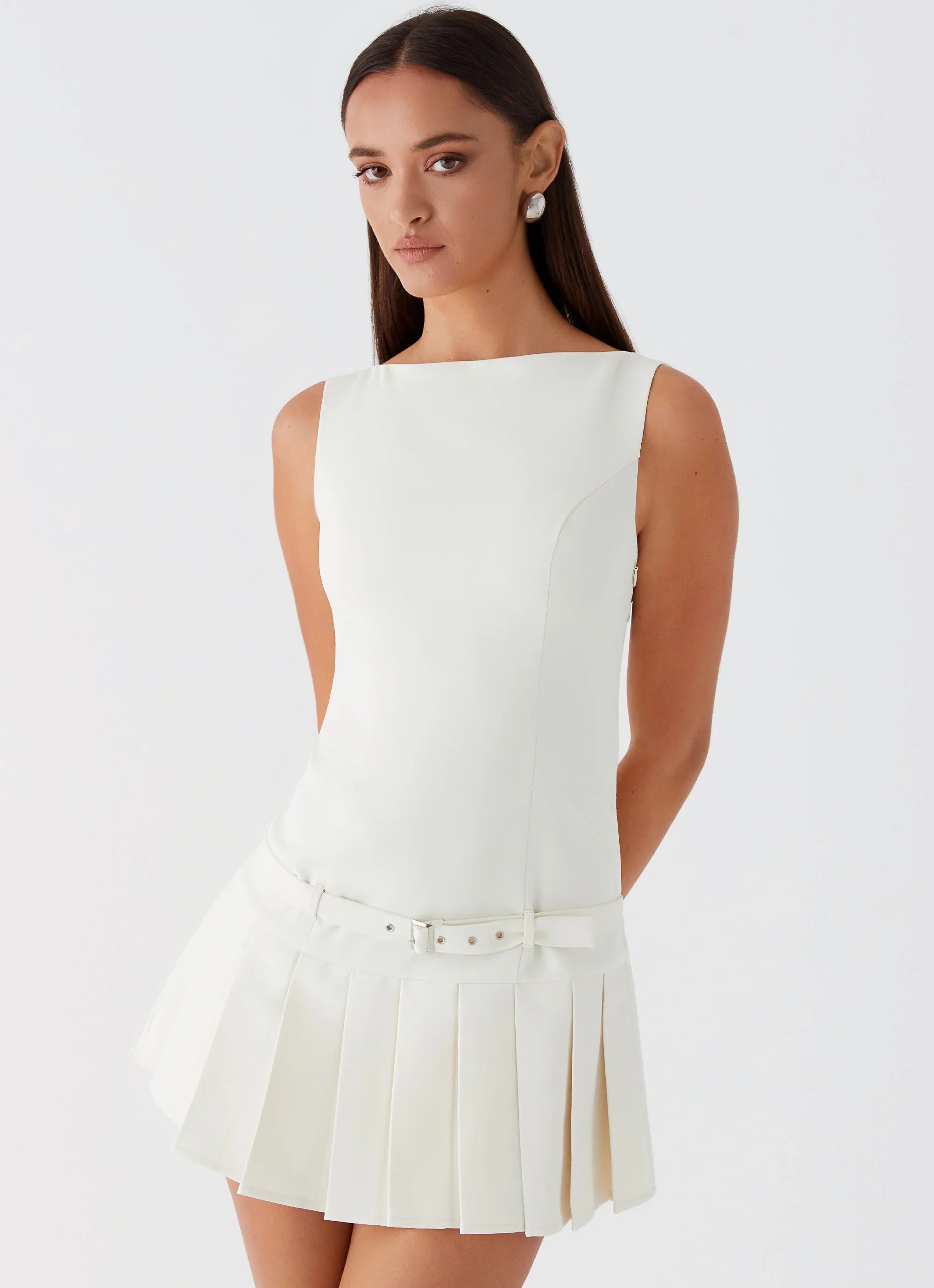 Mini-robe Ceinture "No More Excuses" - Ivoire