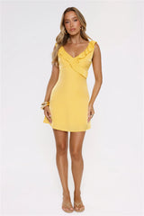 Mini-robe jaune "Bright Season"