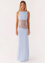 Robe longue Lucinda - Bleu