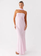 Robe longue sous la pagode – Rose