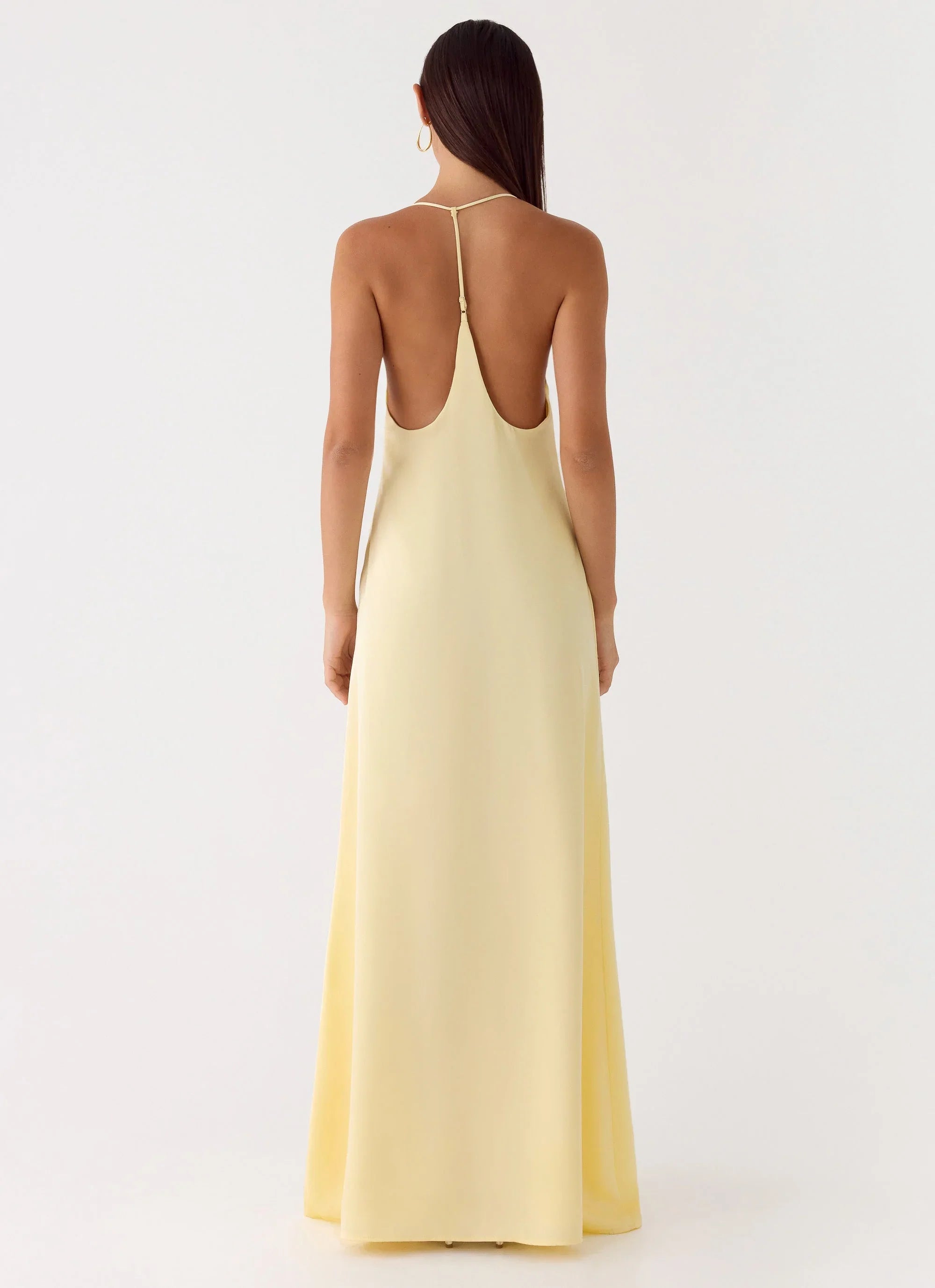 Robe longue Fine Line - Jaune