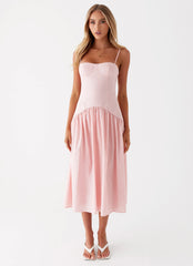 Robe midi Yvette Corset - Rose