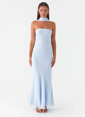 Robe longue Under The Pagoda - Bleu