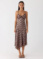 Robe midi Amelia - Chocolat