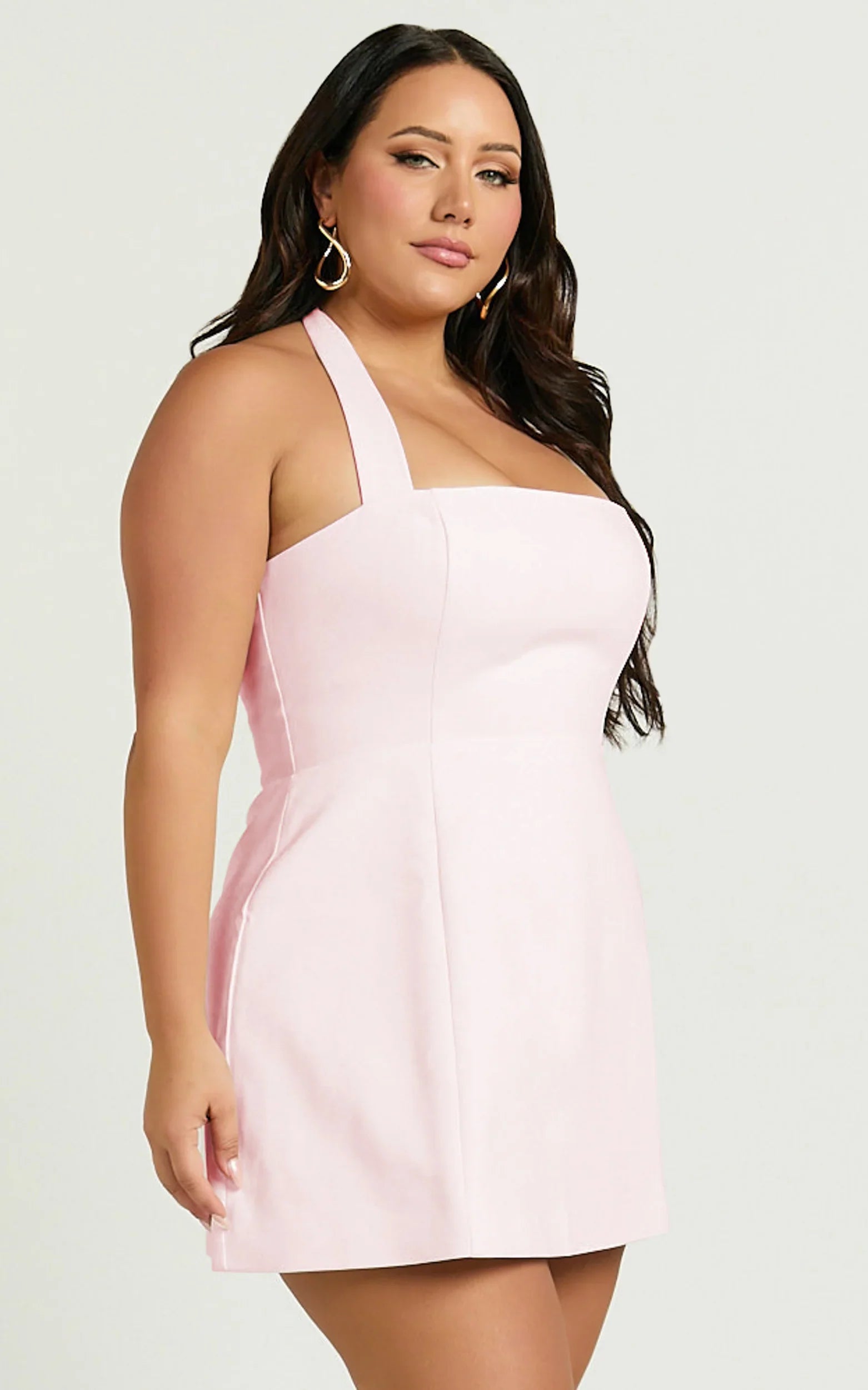 Mini-robe Dante - Robe rose à encolure dos nu et jupe tulipe