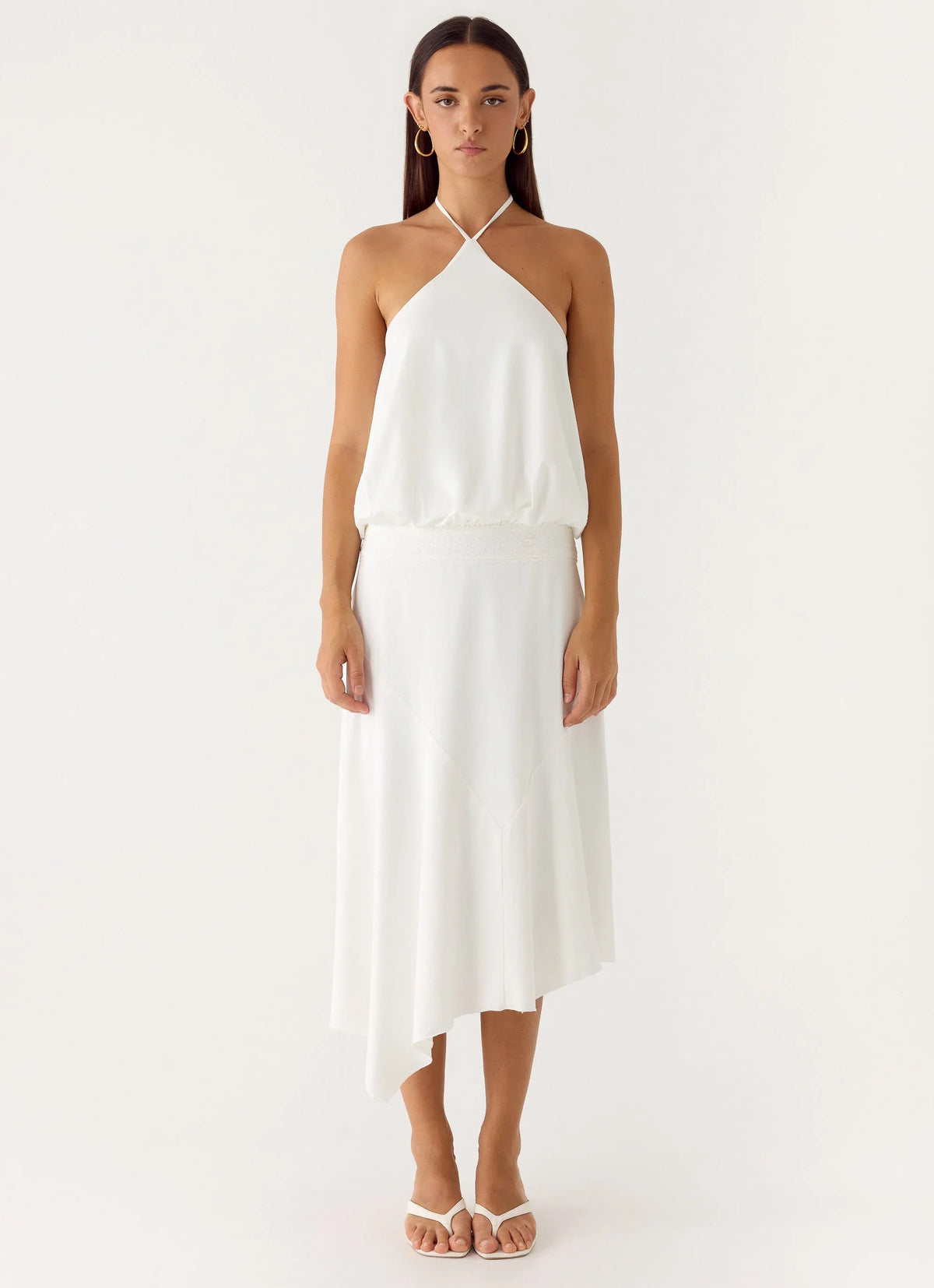 Robe midi To The Girls - Blanc