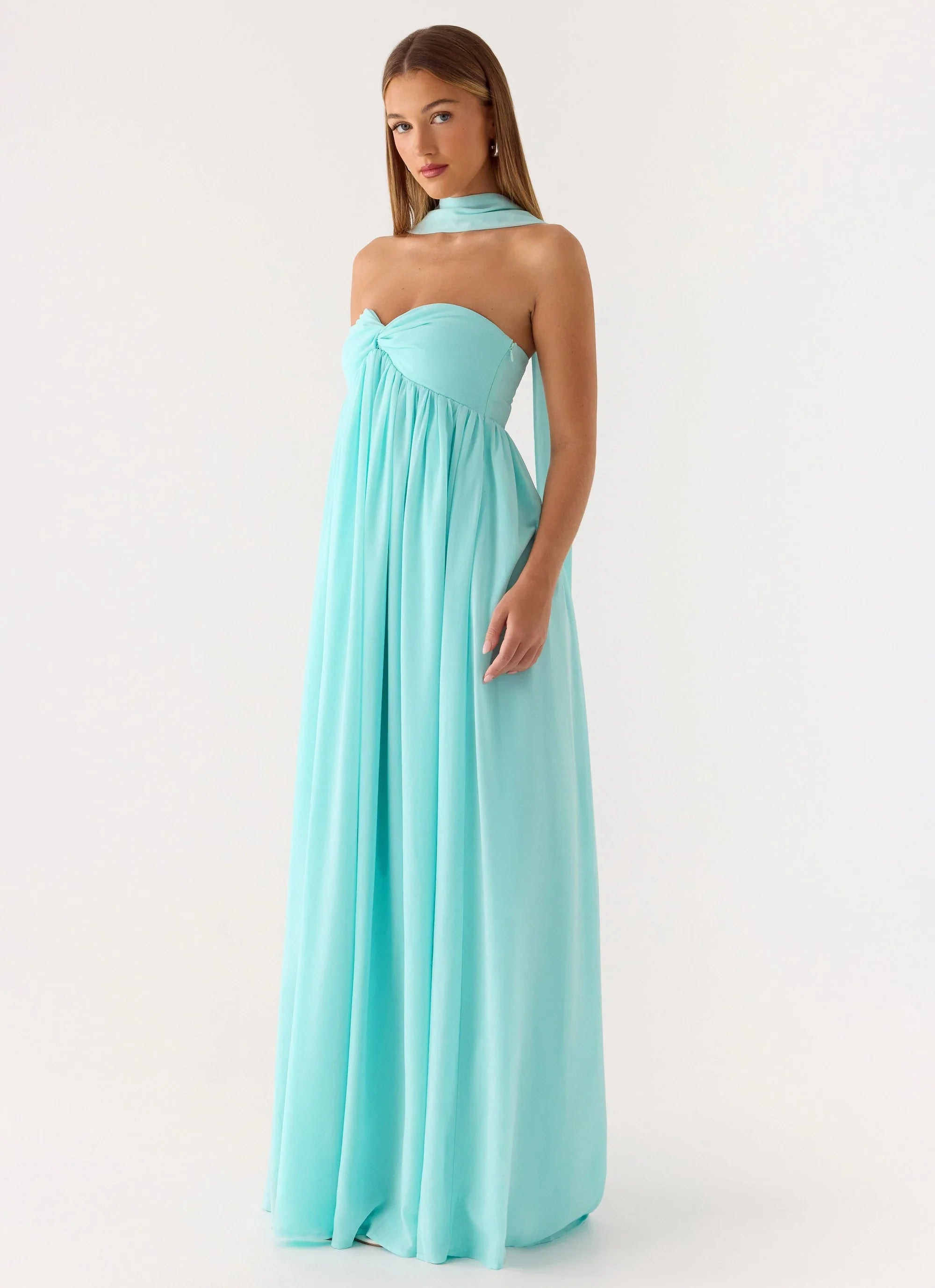 Robe longue Celestino Scarf - Aqua